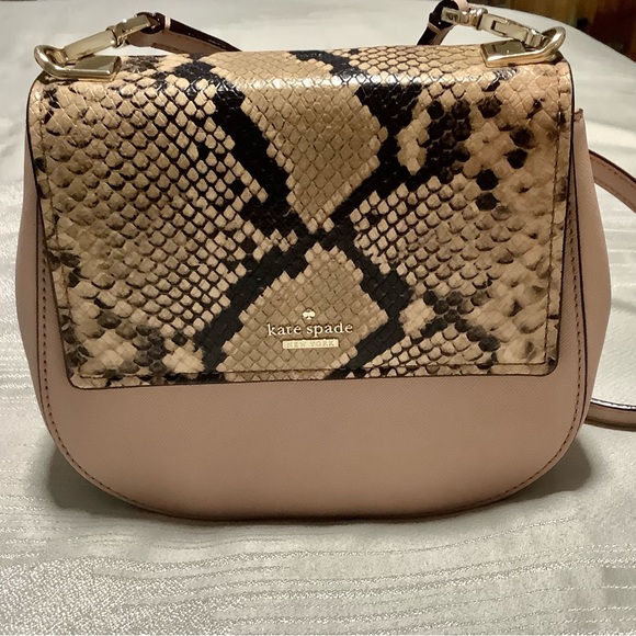 KATE SPADE NY Cameron Street Byrdie Small Snakeskin Embossed Leather Crossbody - Picture 1 of 10